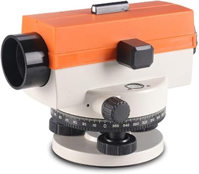 AL-32X 32X Automatic Optical Level with High Precision Level Gauge Measure Meter Machine Aluminum Tripod + 5m Tower Ruler, Orange