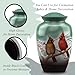 Forever URNS Adult Cremation Funeral Urn with Cardinal Birds Theme for Human Ashes of Female & Male | 200 cu in | Large | Multicolor | Completely Handcrafted with Velvet Protection Bag