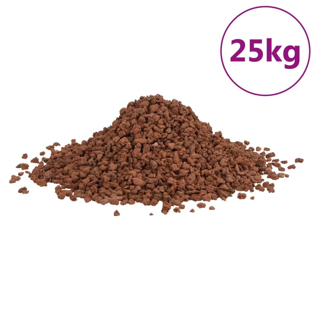 Rantry Vulkanfelsen 25kg rot 5-8mm Aquarium Dekoration Stein Vulkangestein Fisch Tank Landschaftsbau Felsen Teich Fisch Tank Filter Gasgrill Steine für BBQ Ätherisches Öl Diffusor Stein
