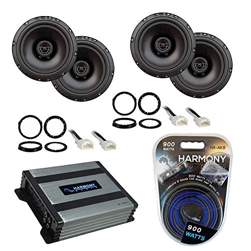 Harmony Audio Compatible with 2013-19 Ford Fusion HA-R65 Factory Speaker Replacement Package with HA-A400.4 Amplifier