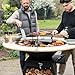 BBQ Plancha Grill Companero 2.0 XXL Blackline Schwarz mit Holzrand 80x80x112,5 cm Grillring feuerring feuerschale mit feuerplatte komplett grilltonne feuerkorb platte feuerstelle Feuerschalen