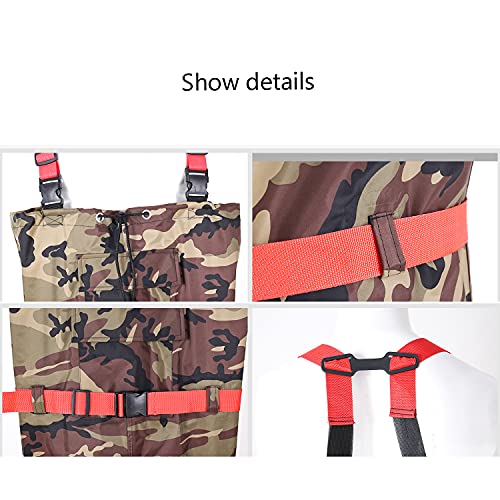 HGYJ Waterdichte waadbroek met laarzen, halflang eendelig vispak, licht ademend, uniseks. - Image 4