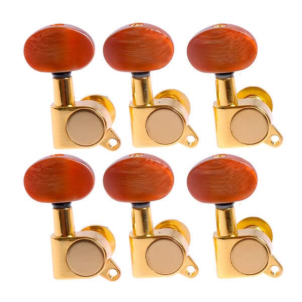 MINHTOANBV Guitar String Tuning Pegs Tuners Machine S for Lap Steel 6R Gold