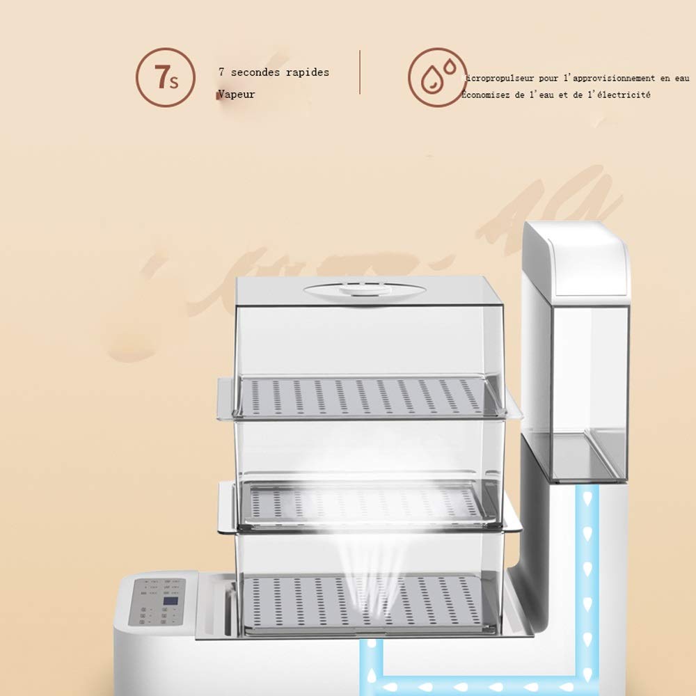 Vaporiera elettrica Multifunzionale a 3 Strati per la Cottura di Frutti di Mare e Verdure