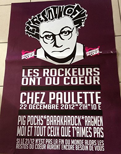 Affiche Coluche 70X100Cm pour décoration murale grand format Générique