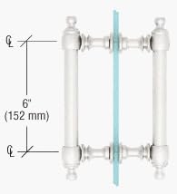 CRL White 6" Colonial Style Back-to-back Pull Handle