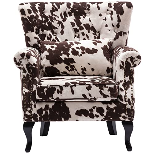 DM Furniture Cowhide Print Armchair