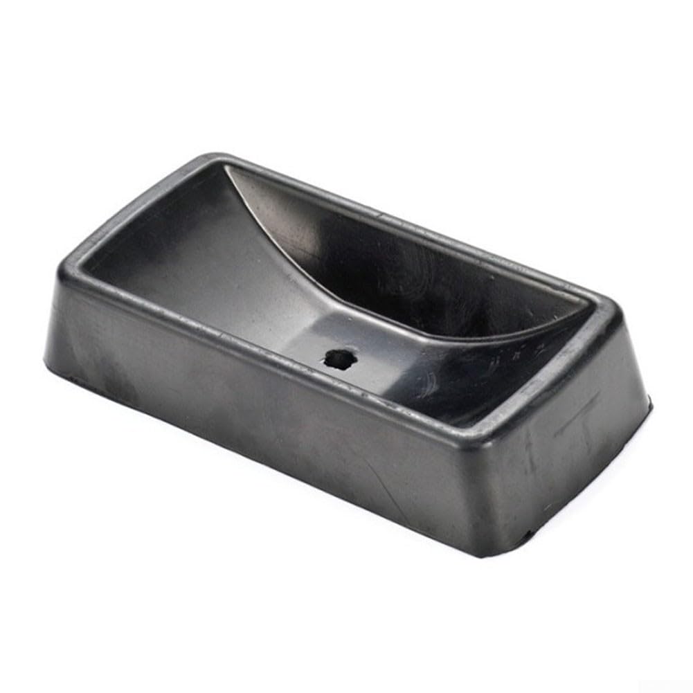 Cuña de rueda resistente para caravanas y camiones – Patín antideslizante de goma dura – Alfombrilla de rueda para estacionamiento seguro en la pendiente – 24 x 12 x 5 cm