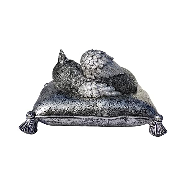 Wslhfeo angel cat sleeping on pillow cremation urn small pet memorial statue engraved with your pet's name l8 - image 8