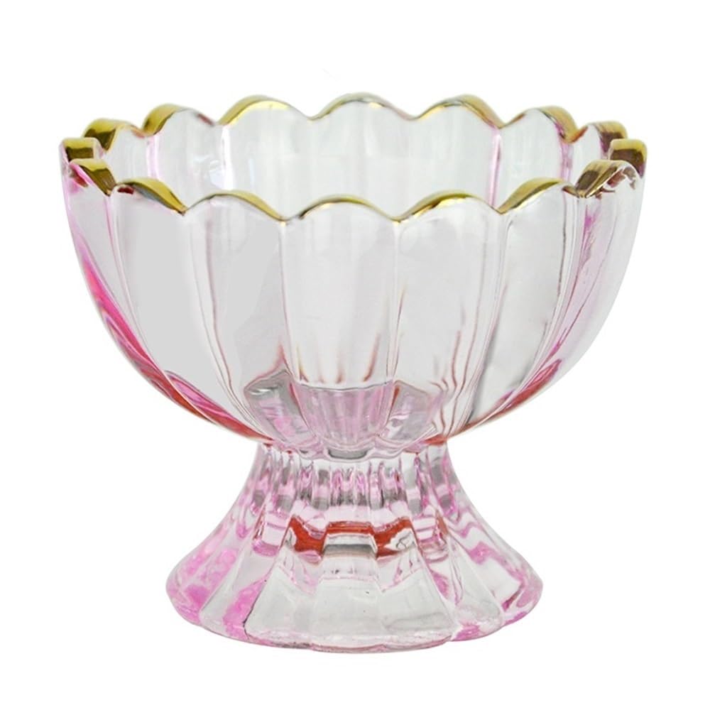 ZYYANSHOP Butter Dish Glass Butter Dish Flower Shape for Kitchen Ice Cream Cup Dessert Plate