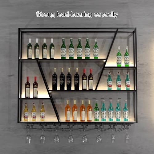 Soporte de vino colgante industrial 120x20x100 cm miniatura 6