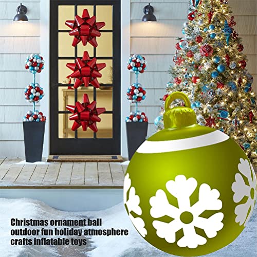 Enfeites de bola inflável de Natal de 60 cm, enfeites de bola infláveis de Natal gigantes, bolas de