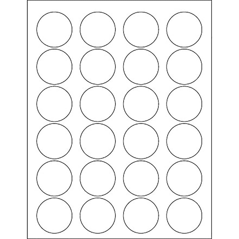 1.63 in. Glossy White Circle Laser Labels - Pack of 3000