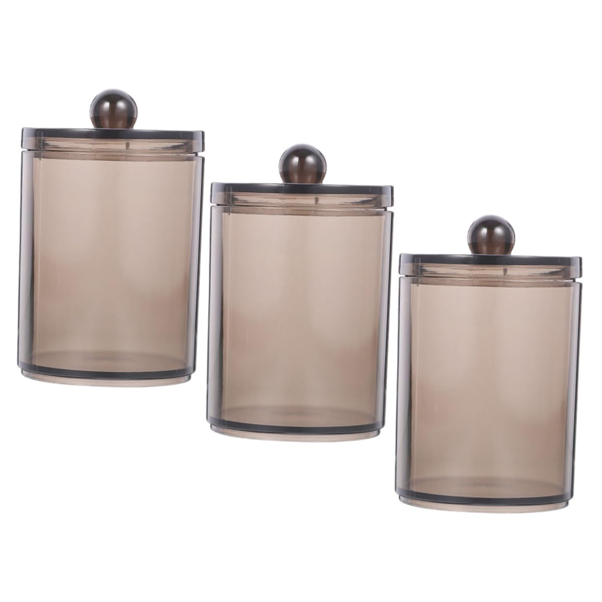 9stücke Teiliges Wattestäbchen- Deckel Schwarze Aufbewahrungsbox Für Wattepads Und Kleine Gegenstände Multifunktionaler Organizer Für Bad Schlafzimmer Und Büro Platzsparend