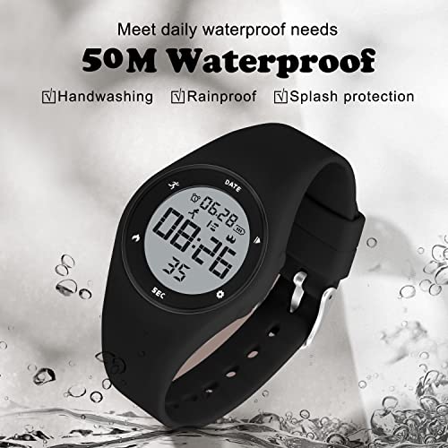 Image of Kids Watches for Girls Boys Digital Sport Watch with Step Counter Pedometer Vibration Alarm Clock, No App Waterproof Fitness Tracker Kids Watch Boys Girls Teens Students Ages 5-16