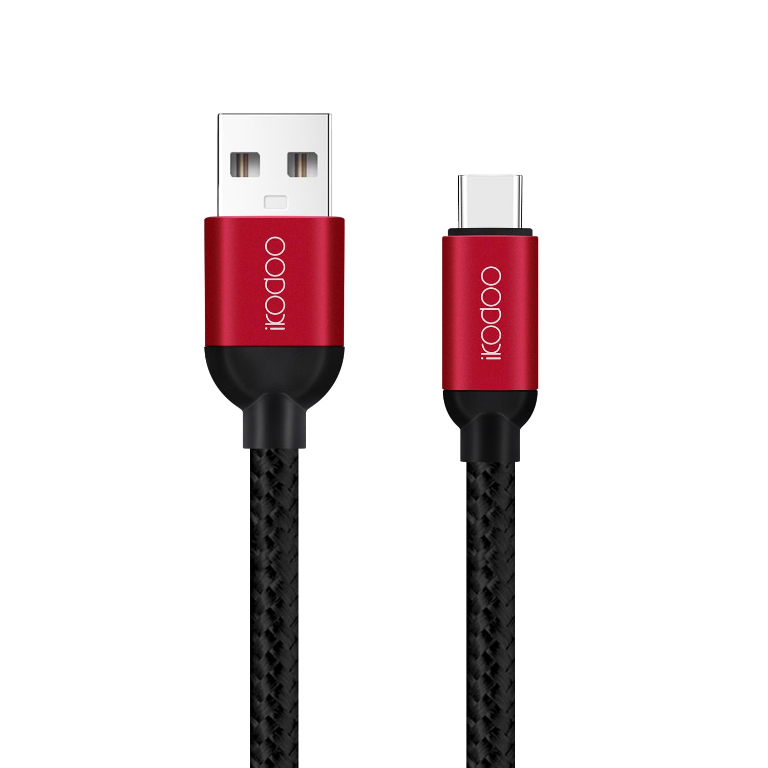 IKODOO USB to Type C Cable Unbreakable 45W / 3A Fast Charging Braided Cable for Smartphones, Tablets, Laptops & All C Type Devices, 480Mbps Data Sync, Quick Charge 3.0, 1.5 Meter (T501-C, Black & Red) (B0CK28W9XB) Amazon Price History, Amazon Price Tracker