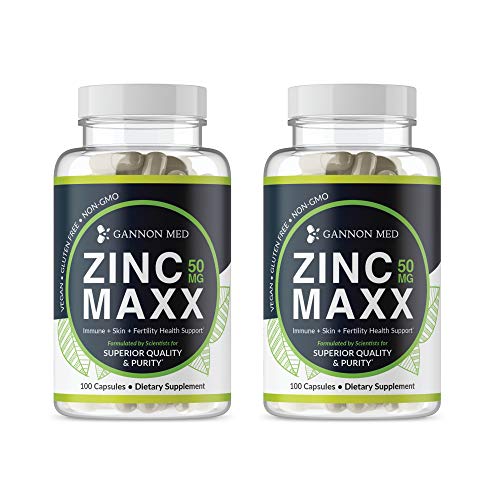 Zinc Maxx - Maximum Zinc Gluconate 50 mg per dose - 100 Day Supply - High Potency & Absorbance - Gentle On Stomach - Professional Grade - Antioxidant - Vegan - Additive Free - Non-GMO - USA (2 Pack)