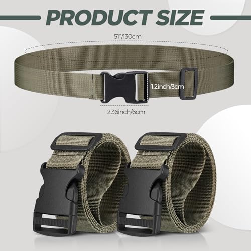 Hicarer 20 Pack Tactical Belt for Men Quick Release Work Tool Belt Military Nylon Straps ​with Buckle for Men Hunting Hiking2