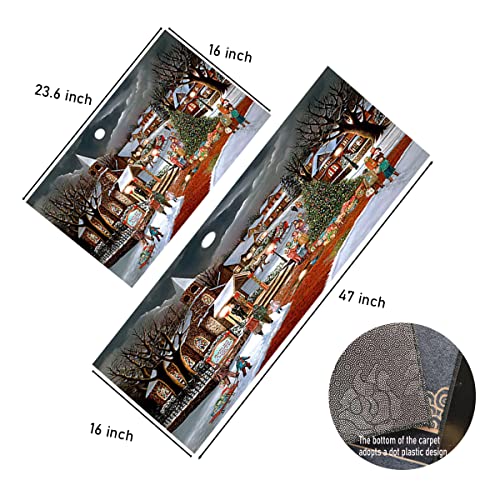 Conjunto de tapetes e tapetes de cozinha tapete de banho de microfibra macia absorvente treliça marr