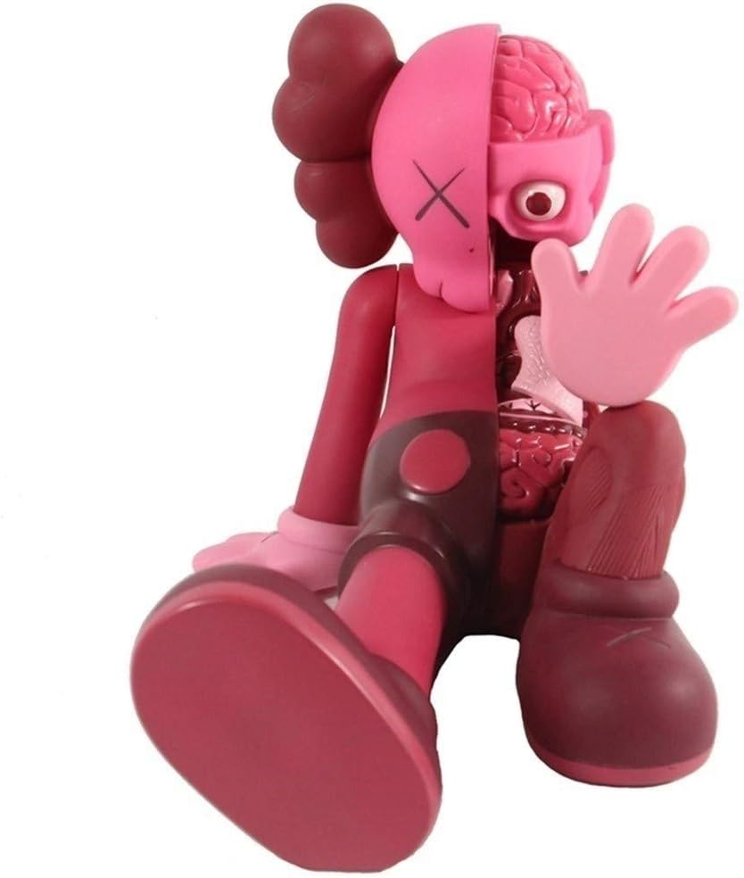 Boutique Sitting Position KAWS Anatomy Doll Art Toys Figure Collectible Model Toy Birthday Gift Decoration（22cm/8.6inch） (Color : Red, Size : High22cm)
