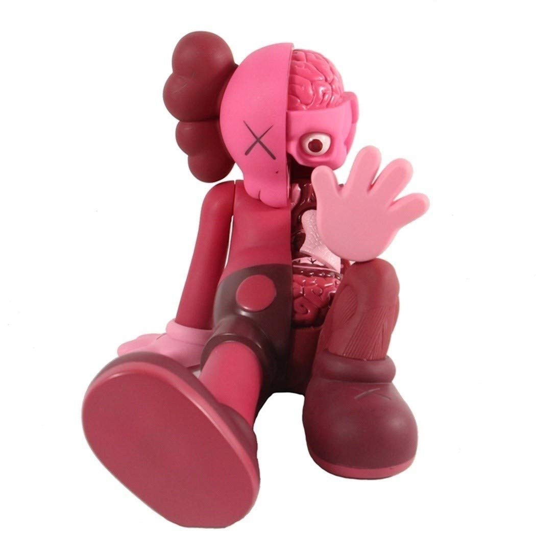 Boutique Sitting Position KAWS Anatomy Doll Art Toys Figure Collectible Model Toy Birthday Gift Decoration（22cm/8.6inch） (Color : Red, Size : High22cm)