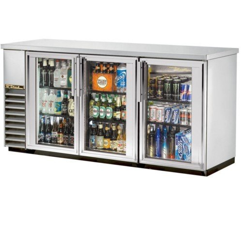 Beverage Air BB72GSY-1-S-PT Standard Depth Glass Door Back Bar Cooler in Stainless Steel