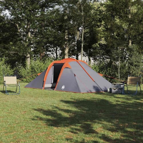 Tente tunnel de camping en famille imperméable verte avec port E électrique