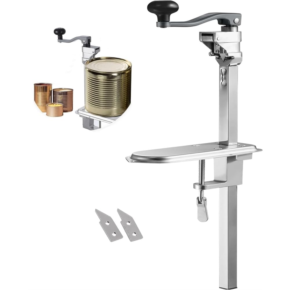 Abrelatas Manual Industrial de Alta Resistencia, 24,6", para Latas Grandes de hasta 17,9" - Diseño de Sobremesa