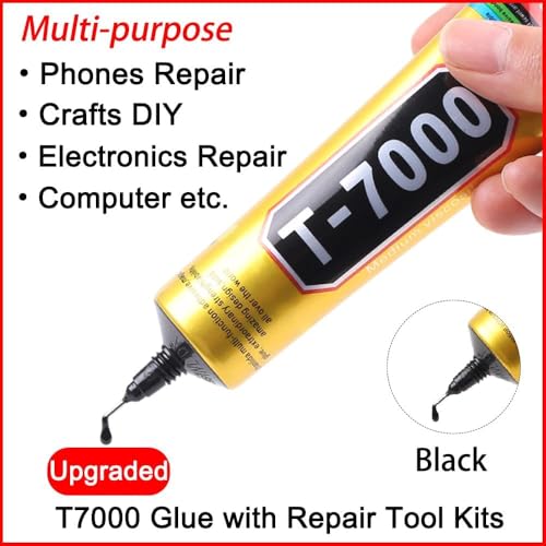Image of SP Electron T 7000 50ml Black Mobile Display Glue, Multipurpose Fabric Glue, Screen Repair, Jewelry, Shoes, Art & Crafts