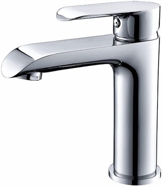 Lvsede Bathroom Faucet Sink Bathroom Faucet Waterfall Chrome Hot and Cold Water Ceramic Valve Single Hole Single Handle H1275