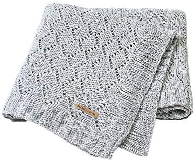 mimixiong Baby Cellular Blanket - Boy and Girls(Pink,100cm×80cm)