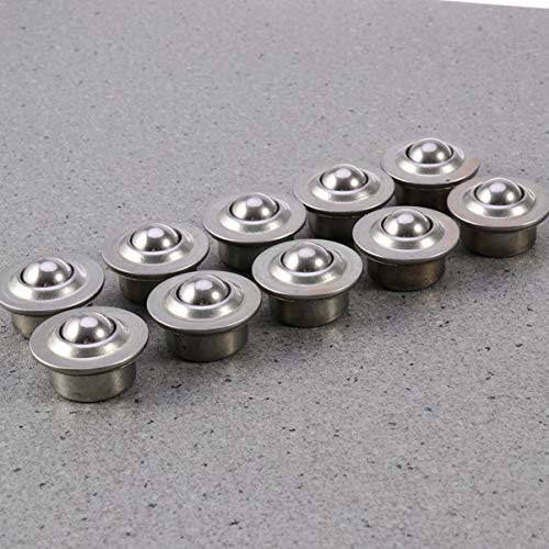 Hemoton 10Pcs Rolamento Rolamento Esfera de Aço Rodízios de Rolamento Flange Unidade de Transferênci