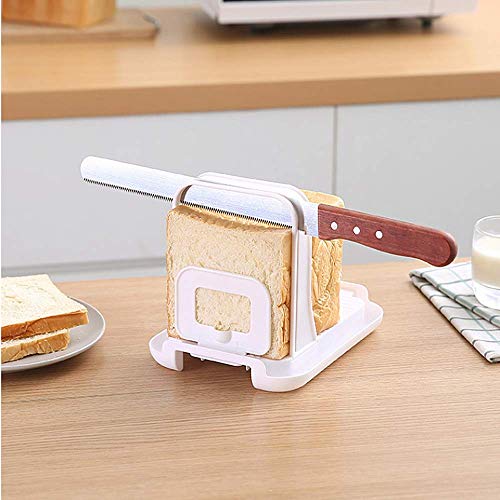 Bread Slicer,Adjustable Toast Slicer Folding Bread Toast Slicer Compact Bagel Loaf Slicer Sandwich Maker Toast Slicing Machine Toast Cutting Guide Cutting Rack - Thumbnail 4