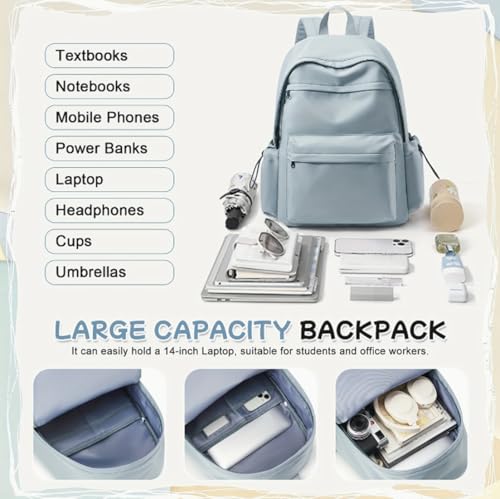 Two Backpacks for Women Laptop Backpack and Leather Backpack Purse for Women Work Travel Computer Bags, College3