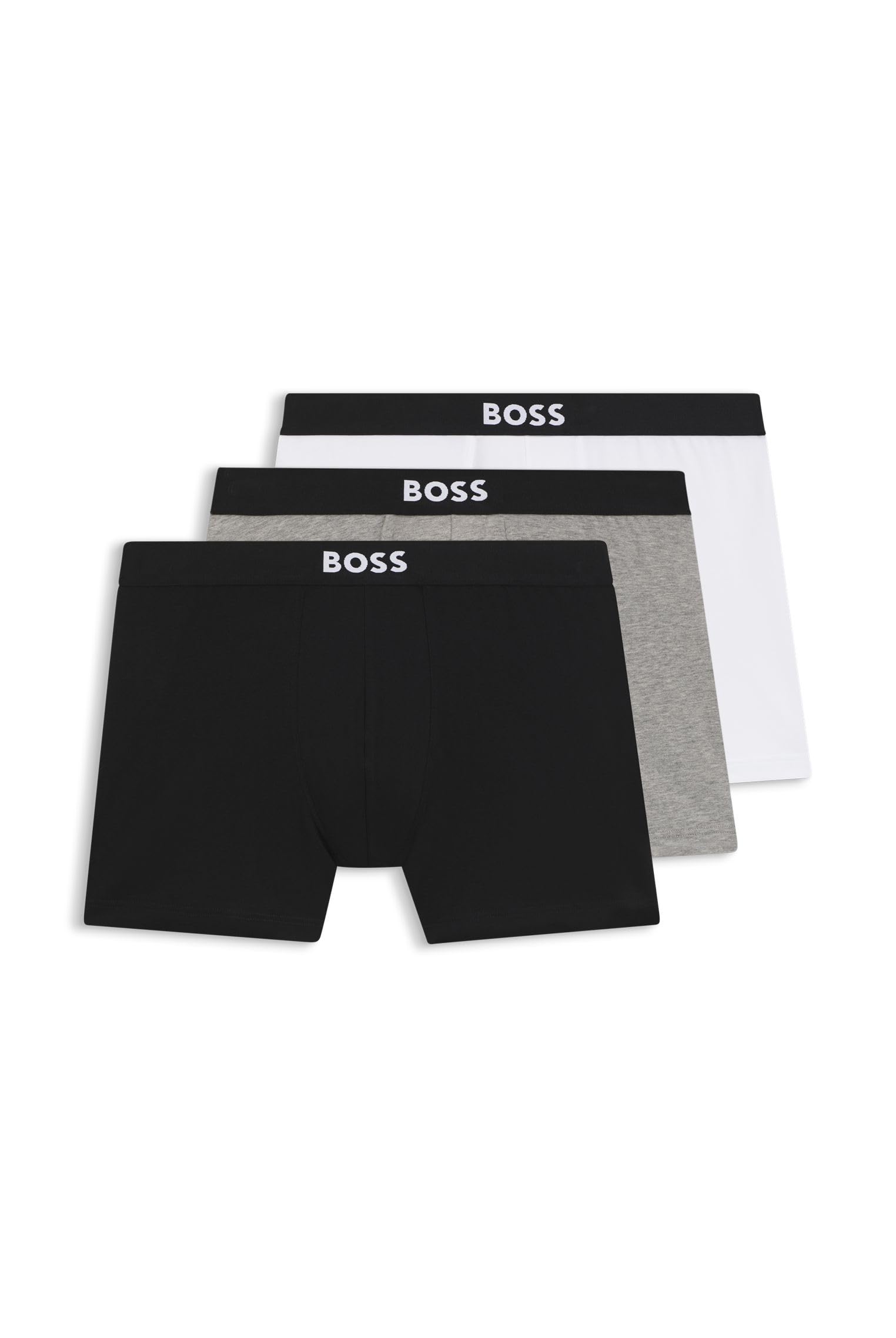 BOSS Herren BoxerBr 3P Bamboo Dreierpack eng anliegende Boxershorts aus Bambus-Mix