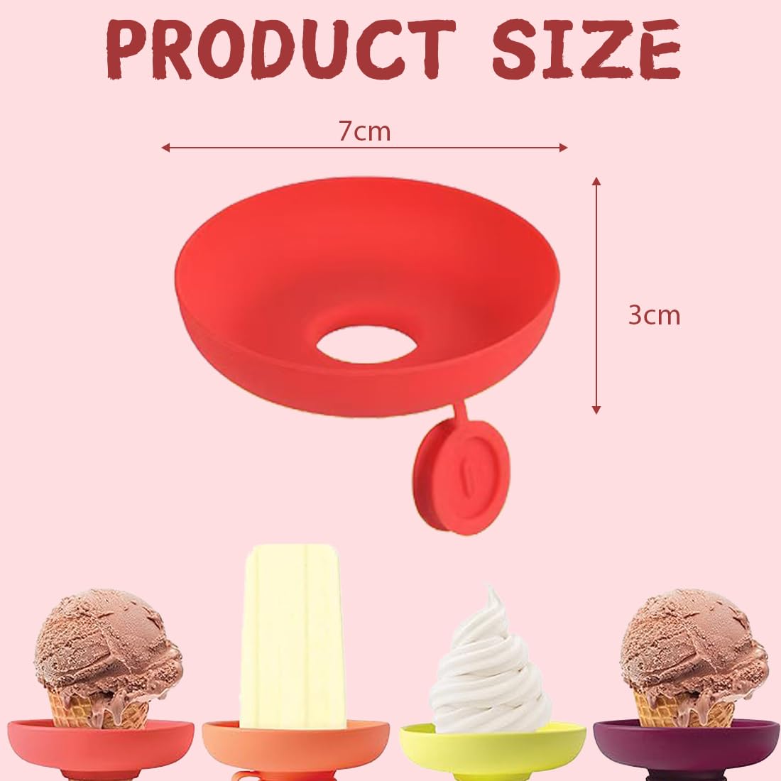 4 Piezas Soportes para Paletas para Niños con Organizador, Porta Paletas Antigoteo, Porta Conos de Helado Reutilizable, para el Verano (Amarillo, Rojo, Verde, Morado)