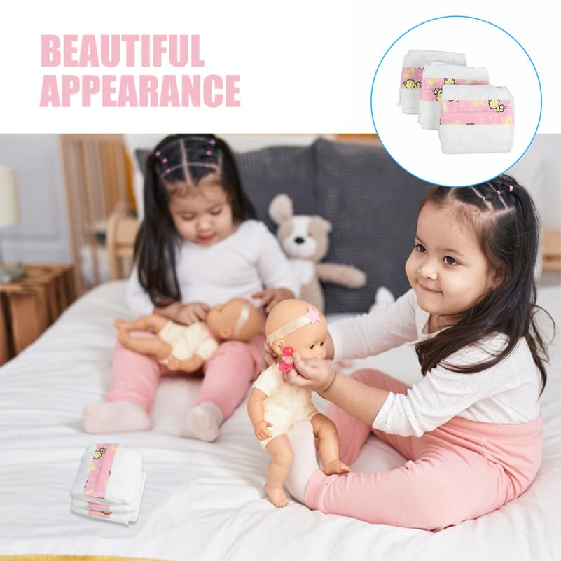 Abaodam 10 Pcs Baby Doll Nappies for 18 Inch Reborn Dolls - Image 3