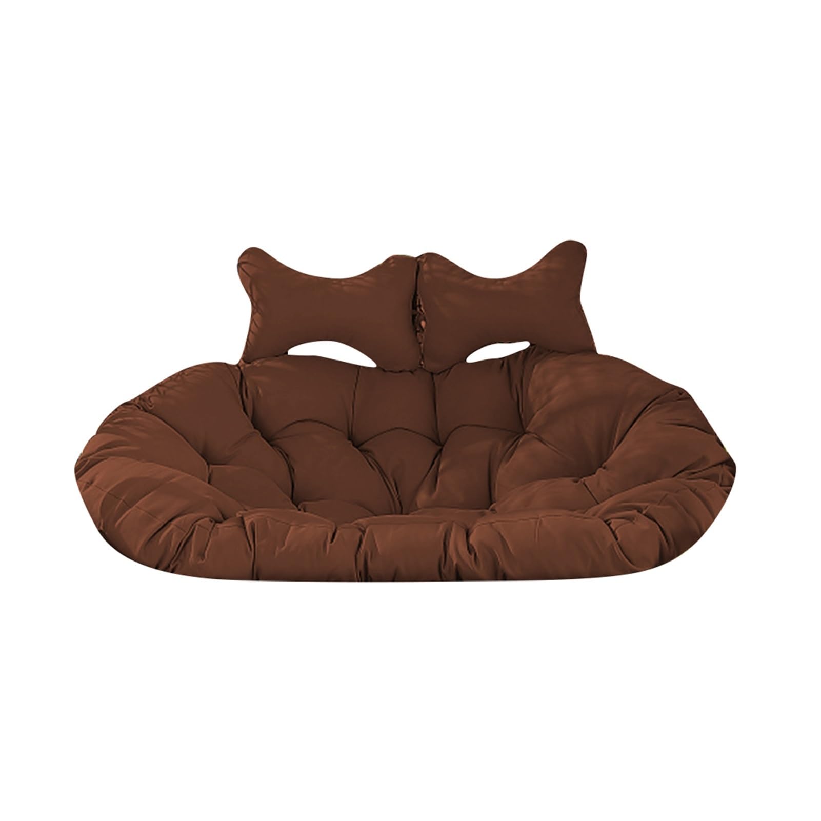 IRGVJIFR Egg Chair Cushion Hanging Basket Cushion Thickened Double Swing Sofa Household Chair Indoor Outdoor Cradle For the garden(Coffee)