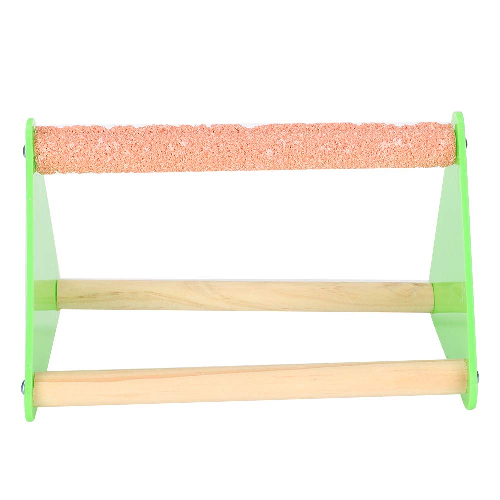 Gavigain Triangular Wooden Bird Perch Stand, Safe Material, Beak Grinding and Claw Exercise, for Birds