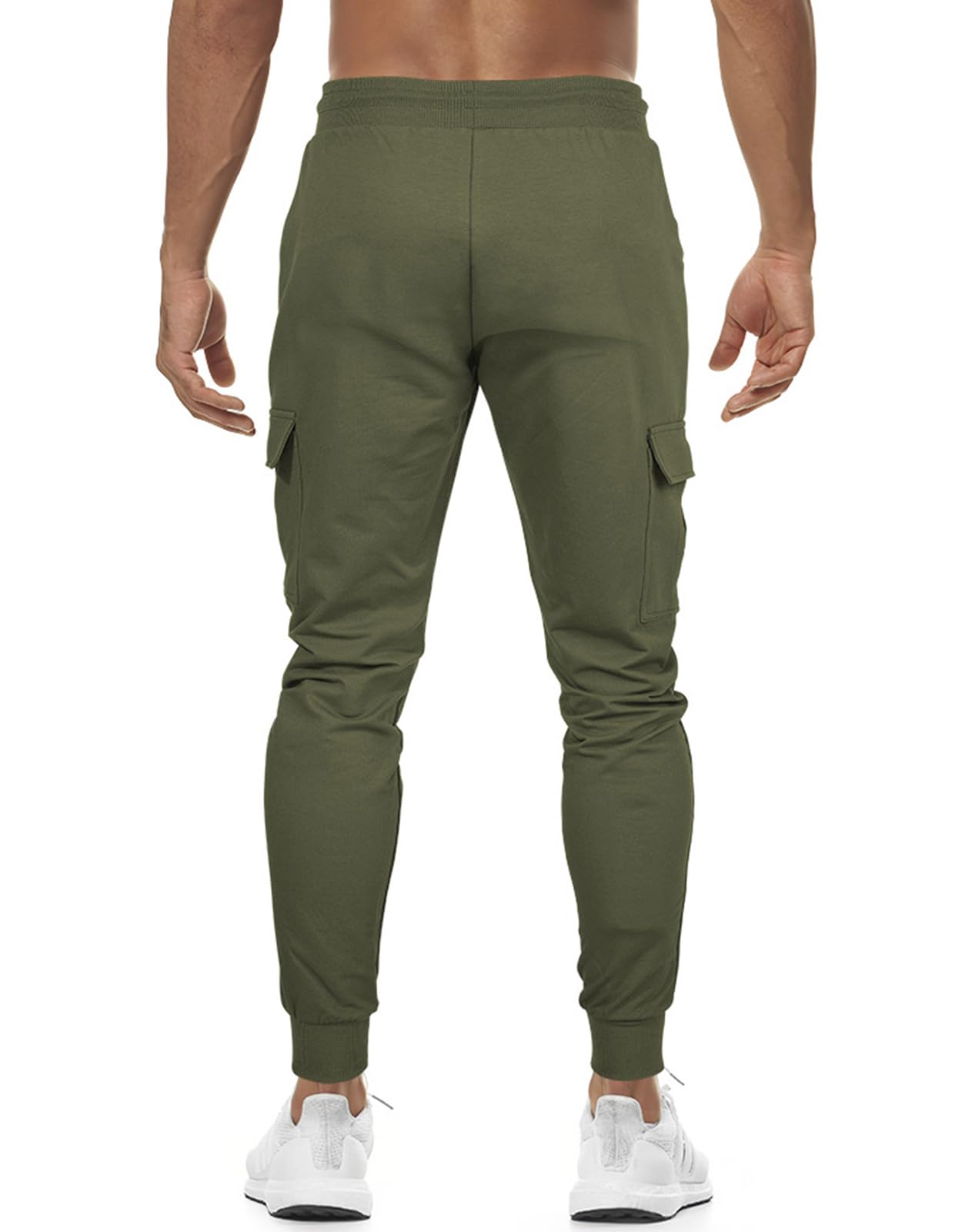 Suwangi Pantaloni Tuta da Jogging Uomo Pantaloni Cargo Joggers Palestra Sportivi Allenamento Cotone Slim Fit Comodi Elastico in Vita con Tasche Multiple
