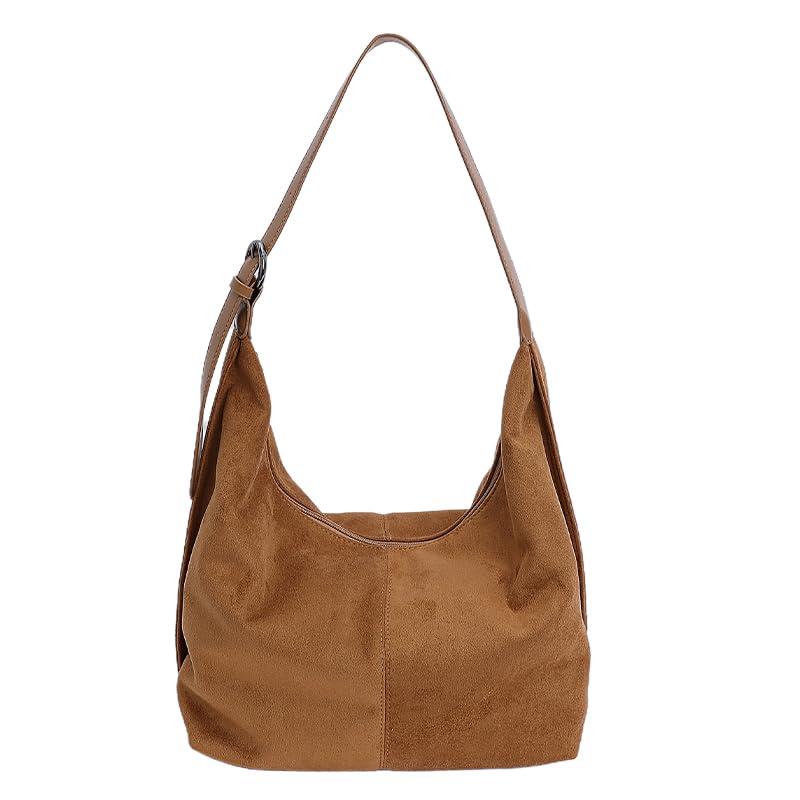 Leather Shoulder Bag for Women Solid Color Casual Hobo Bags Simple Commuting Bag