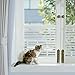 Niviy Frosted Window Film Privacy Sticker Non Adhesive Vinyl Removable Static Cling UV Protection Striped Pattern for Home Office 17.7 x 78.7 Inches