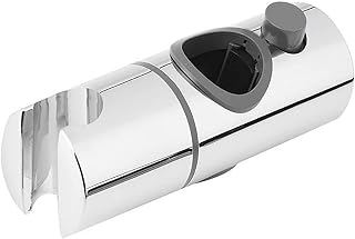 "25mm Adjustable Shower Head Holder for Slide Bar,Slider Clamp Bathroom Replacement,360 Degree Rotation Sprayer Holder,Button Seat Nozzle Middle Socket Sliding Sleeve "