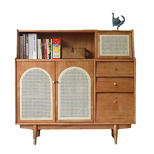 QINJIE Aparador, Moderno gabinete de credenza de Almacenamiento de Consola, con 2 cajones y 1 gabinete, para Sala de Estar, dormitorios y Pasillo,59in