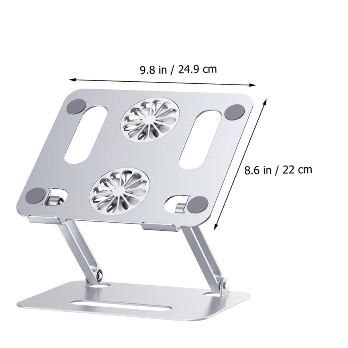 UKCOCO Supporto Raffreddamento Laptop con Doppia Regolabile Alluminio Base Ventilata per Tablet e Notebook Struttura e Angolo Elevabile