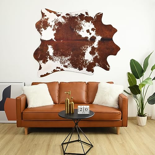 Tapete de cuero sintético marrón claro 190x158 cm miniatura 6