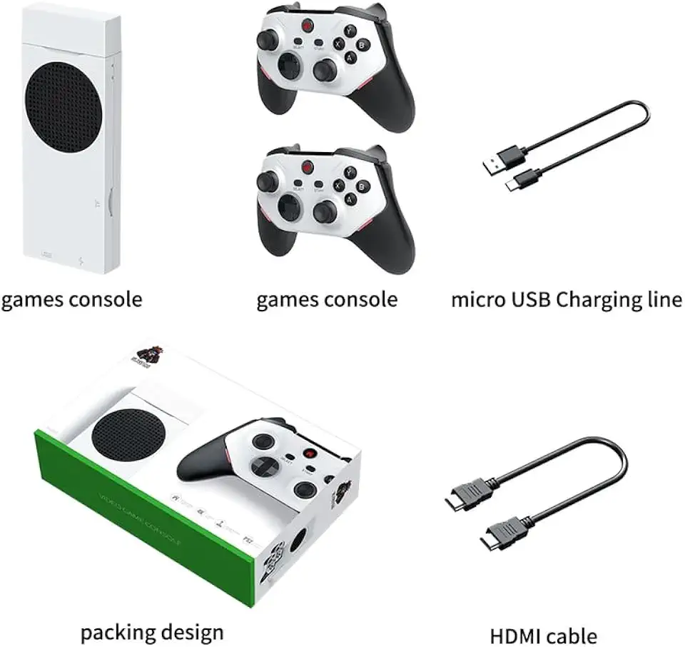 Game Stick M88 128 g 20000 + jogos 4K 3D console de videogame de código aberto para simulador PS2 cabo de controle recarregável - 128 GB 20000 jogos