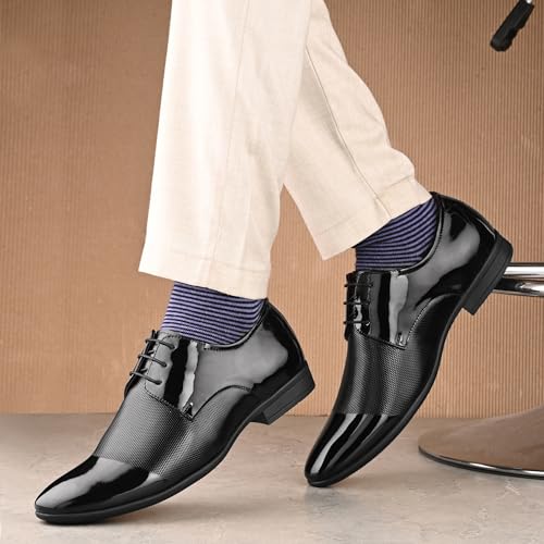 Image of Centrino Men's Formal Shoes |Premium Craftsmanship & Durable Build |Stylish & Elegant Design | Lace-Up Design with Cushioned Insole for Comfort |Craftsmanship for All-Day Elegance (9745)