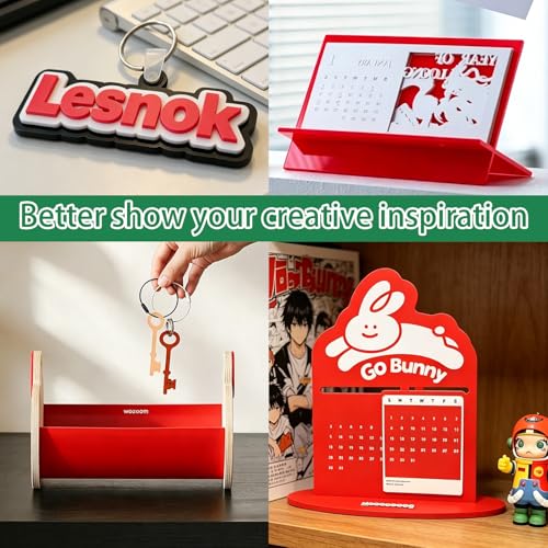Image of Lesnlok 12 x 16 Red Acrylic Sheets 1 /4 inch Thick 6mm Cast Plexiglass Sheets,for Laser Cutting,Painting, Handicrafts, DIY Display Projects (1, red, 12 x 16 x 1 /4)