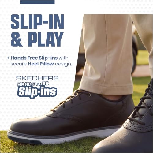 Image of Skechers Men's Prestige Slip-Ins Golf Shoe | Golf, Waterproof, Slip-ins, Arch Fit, ECO FLIGHT Cushioning, Premium Leather, Lightweight